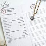 Lab Grown Diamond Pear Cut 6.75ct 4mm Gold Beaded Necklace 18K D Color 3EX VVS1 Clarity Diamond Wedding  Anniversary