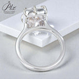 Radiant Cut Ring with 5CT D Color Moissanite Diamond 10k 14k 18K Gold Plated 925 Silver for Women Man Engagement Wedding Jewely