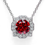 Moissanite 1ct Multicolor Classic Herry Necklace Pendant 925 Sterling Sliver Wedding/Birthday Jewely With Certificates Charms