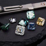 Luxury Multicolor Moissanite Gemstones  Asscher Cut Loose Diamonds  Perfect for Rings Earrings & Pendant Making