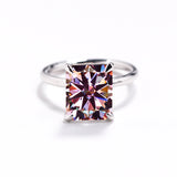 Ruby/Sapphire/ZambiaMoissanite Plated 11-Color Radiant-Cut Ring Classic Ladies' Jewelry Holiday Gift Anti-Allergic