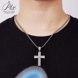 Dazzling Moissanite Hip-hop Cross Necklace - Hypoallergenic Choice for Easter Gifting to Family For Both Men and Women