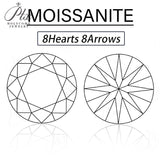 Lab Grown Moissanite Diamond Primary Color VVS1 Clarity Round Shape Brilliant Cut Beads Advanced Jewelry Making Materials