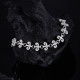 925 Sterling Silver Exquisite Letter Bracelet with 1-1.2mm Moissanite D color clarity ideal as a gift for festival celebration