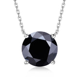 Necklace Moissanite 4-Prongs Pendant Multicolor Round 6.5mm Multicolor Gemstone Jewelry Women Birthday Engagement Gift Charms