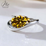 S925 Ring With 3CT Pear Shaped Moissanite D Color/Ruby/Sapphire/Colombian Emerald /Zambian Emerald VVS1 Clarity Customized For Banquet & Festival Gifts