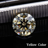 Lab Grown Moissanite Diamond Primary Color VVS1 Clarity Round Shape Brilliant Cut Beads Advanced Jewelry Making Materials