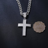 Dazzling Moissanite Hip-hop Cross Necklace - Hypoallergenic Choice for Easter Gifting to Family For Both Men and Women