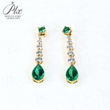 Custom Earrings Lab Grown Gemstones Pear Shape 925 Silver Anniversary Birthday Gift Hypoallergenic No Fade Factory Outlet Charm