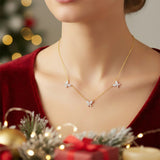 Butterfly Necklace with2.4CT D Color Marquise Cut Moissanite S925 Plated White Yellow Rose Gold Chain Engagement Chrisrmas Daily