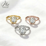 3ct Moissanite Round Stone Ring D White S925 White Gold Yellow Gold Rose Gold Classic Luxury Women Jewelry Daily Fashion