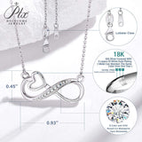 The Infinite Love Series 925 Silver Necklace Moissanite Round Cut VVS1 Pendant Luxury Jewelry for Women