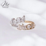 Diamond Ring Various Shapes18K 14K 10K Gold Band Engagement Wedding Band jewelry for Men Women No Fade Hypoallergenic Charm