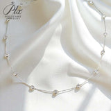 3.0mm Lab-Grown Moissanite Lab Grown Diamond Round Gypsophila Necklace 925 Sterling Silver 10K 14K 18K Hearts and Arrows Cut  D Color VVS1 Moissanite Diamond Proposal Engagement