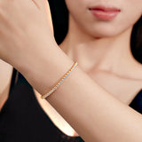 Adjustable 3-4mm Moissanite Bracelet Women's Style 925 Silver Fashionable and Popular Holiday Gift Anniversary Gift