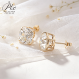 Lab Grown Diamond Earrings Set 18K Solid Gold Fine Jewelry Cushion Cut 1CT 2CT 4CT D VVS Lab Created Diamond Earrings Factory Direct Sale Daily Wear Fashion Jewelry Ideal Gift for Women