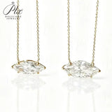 IGI Certificate Lab Grown Diamond Necklace 10K/14K/18K Gold Marquise Shape 1/2/3ct D Color Pendant Hypoallergenic Direct from Factory Daily & Office Wear Perfect Gift