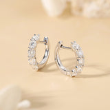 1CT Customize Earrings Moissanite Lab Grown Emerald/Ruby/Sapphire 925 Silver Hypoallergenic Factory Direct Sales for Women Gift