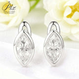 1CT Marquise Earrings D Color Moissanite/Ruby/Colombian 10k 14k S925 Plated Gold Ear Stud for Woman Engagement Christmas Party