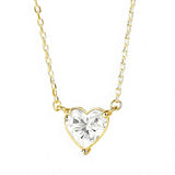 Love Heart Necklace with1/2/3CT D Color Moissanite S925 Plated White Yellow Rose Gold Chain for Woman Engagement Chrisrmas Charm