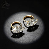 Lab Grown Diamond Earrings Exquisite New Arrival Design 10K/14K/18K Solid Yellow Gold Marquise Cut 2/3ct DEF VVS Minimalist for Women Hypoallergenic Versatile