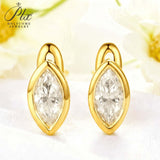 1CT Marquise Earrings D Color Moissanite/Ruby/Colombian 10k 14k S925 Plated Gold Ear Stud for Woman Engagement Christmas Party