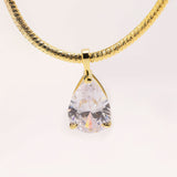 8-16 CT Custom Necklace Pear Cut Moissanite White 925 Sterling Silver Jewelry High-Quality Premium Christmas Gift Hypoallergenic