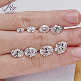 Sparkling Multicolor Moissanite Oval Cut 8Hearts 8Arrows Brilliant Facets Exquisite Loose Gemstones for Jewelry Crafting