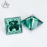 Moissanite Stone Moissanite Stone 0.35ct-5ct Colorful VVS1 Princess Shape Excellent Beads For Women's Jewelery Diamond Ring