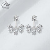 Earrings with 2.8CT D Color Round Marquise Cut Moissanite 925 Silver Plated White Yellow Gold Ear Stud Fashion Christmas Gift