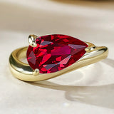 S925 Ring With 3CT Pear Shaped Moissanite D Color/Ruby/Sapphire/Colombian Emerald /Zambian Emerald VVS1 Clarity Customized For Banquet & Festival Gifts