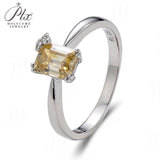 Flower Emerald Cut Moissanite Solitaire Ring Women Only Gifts For Festivals And Anniversaries