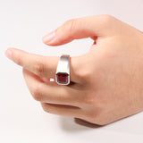 Moissanite Lab Grown Gemstone Ring Asscher Cut Moissanite Ruby Sapphire Colombian S925 Woman Man Anniversary Party Daily Charms