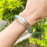 Customized Moissanite Gemstone Bangles Round D Color Full Size Fine Fashion Elegant for Woman Man Anniversary Party Gift Charms