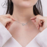 The Infinite Love Series 925 Silver Necklace Moissanite Round Cut VVS1 Pendant Luxury Jewelry for Women