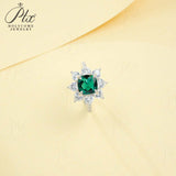 Customize Ring Cushion Cut Lab Grown Ruby Sapphire Columbia 925 Silver No Fade Hypoallergenic Anniversary Gifts Party Banquet