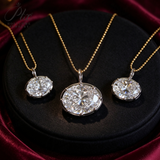 Lab Grown Diamond Necklace 14K/18K Gold Oval Shape 2/3ct DEF Color Pendant Hypoallergenic Direct from Factory Daily & Office Wear Perfect Gift