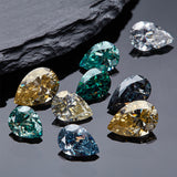 Multicolor Pear Shape Moissanite Diamond Wholesale Loose Stones Lab Grown for Gemstone Charms Engagement Jewelry GRA Certificate