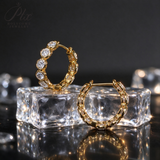 Lab Grown Diamond Earrings New Arrival Design 10K/14K/18K Solid Yellow Gold Round Cut Total3.2ct DEF VS Minimalist Stud Earrings for Women Hypoallergenic for Daily Wear Factory Direct Supply
