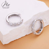 Earrings 925 Sterling Sliver Plated White Gold 2.78g D Color VVS1 Moissanite Hoop Earrings For Women Wedding Birthday Jewelry