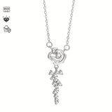 Moissanite Necklace 925 Sterling Silver with VVS1 Clarity Available in Various Styles Elegant Sparkling Jewelry for Women