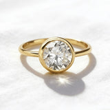 3ct Moissanite Round Stone Ring D White S925 White Gold Yellow Gold Rose Gold Classic Luxury Women Jewelry Daily Fashion