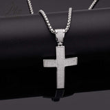 Dazzling Moissanite Hip-hop Cross Necklace - Hypoallergenic Choice for Easter Gifting to Family For Both Men and Women