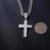 Dazzling Moissanite Hip-hop Cross Necklace - Hypoallergenic Choice for Easter Gifting to Family For Both Men and Women