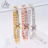 6.5mm Tennis Bracelet/Necklace Exquisite D-Color Moissanite Unisex Elegant Jewelry Anniversary Gift Allergy-Resistant