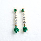 Custom Earrings Lab Grown Gemstones Pear Shape 925 Silver Anniversary Birthday Gift Hypoallergenic No Fade Factory Outlet Charm