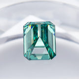 Wholesale Price Moissanite Stone Emerald Cut D Color Blue Green  VVS1 with GRA Certificate 0.5ct-10ct Gemstones