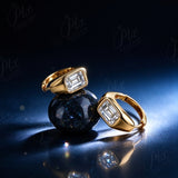 Lab Grown Diamond Stud Earrings  Emerald Cut DEF VS 2ct 925 Silver /10K /14K /18K Punk Style Factory Direct Sale Workplace Friendly Wearable Jewelry for Women
