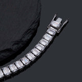 4*6mm Emerald Cut Moissanite Bracelets For Women Man S925 Silver Lab Diamond Bracelet Wedding Party Fine Jewelry
