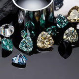 Lab Grown Loose Moissanite Diamond Wholesale Multicolor Trillion Shape VVS1 Clarity for Gemstone Making GRA Certificate Beads